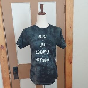 Black Tie-Dye Graphic T-Shirt